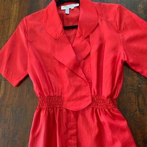 80s/90s Vintage Women’s Jumpsuit Small Petite Red and Rad